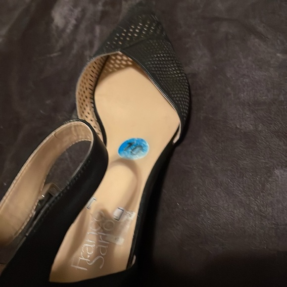 Franco Sarto Black Wedge Heeled Shoes with Elegant Design - Picture 5 of 5